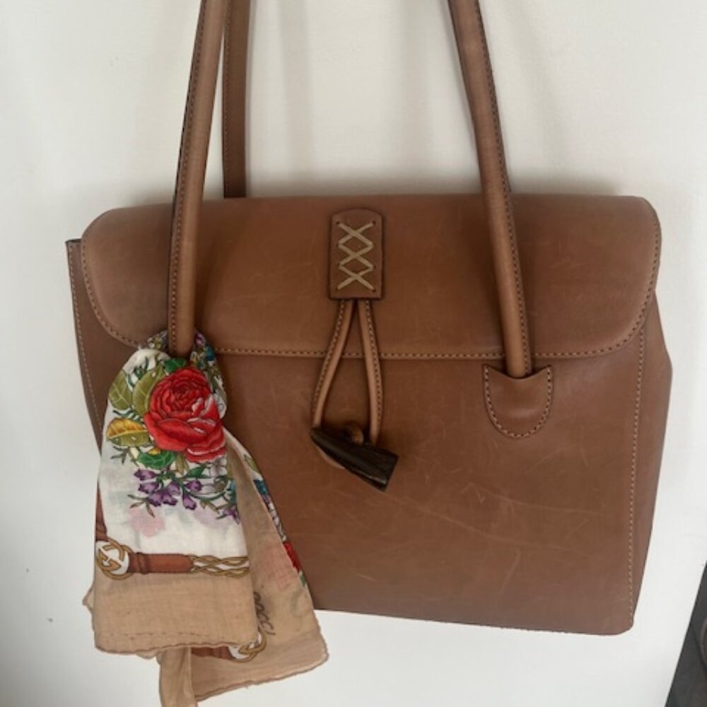 NEW Tramontano Napoli Brown Leather Handbag Tote
